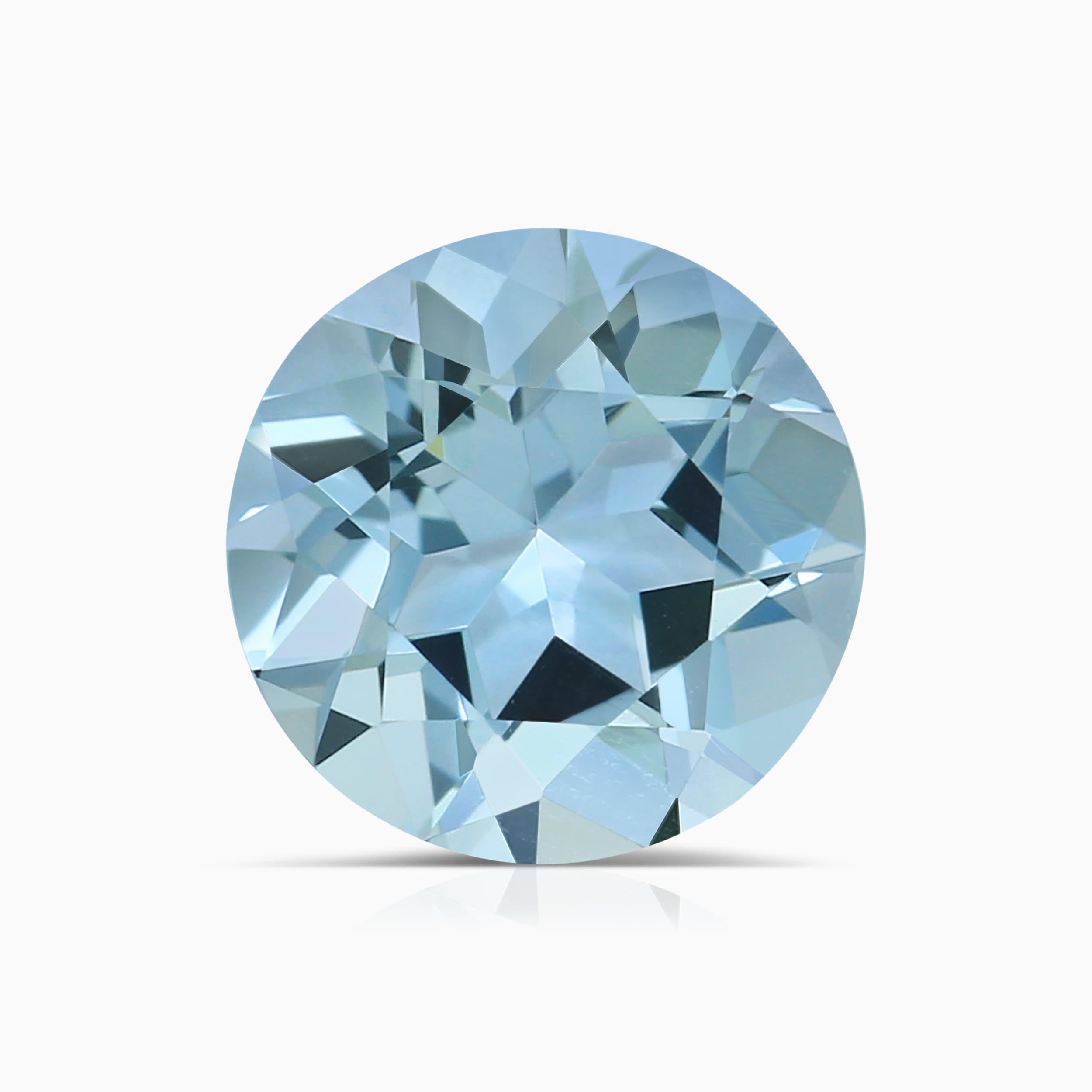 8x8mm Round Aquamarine