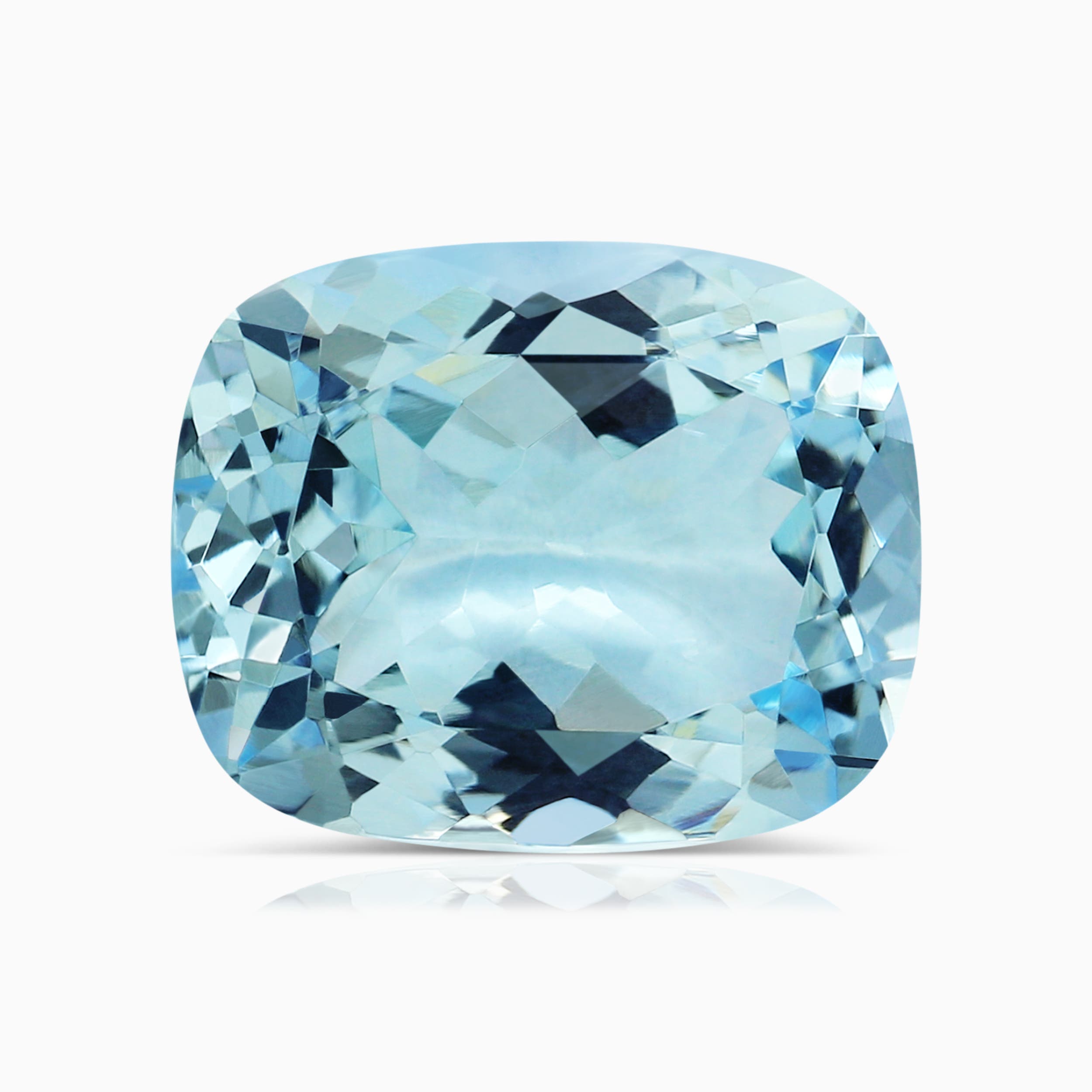 11.17x9.09x5.30mm Cushion Rectangular Aquamarine