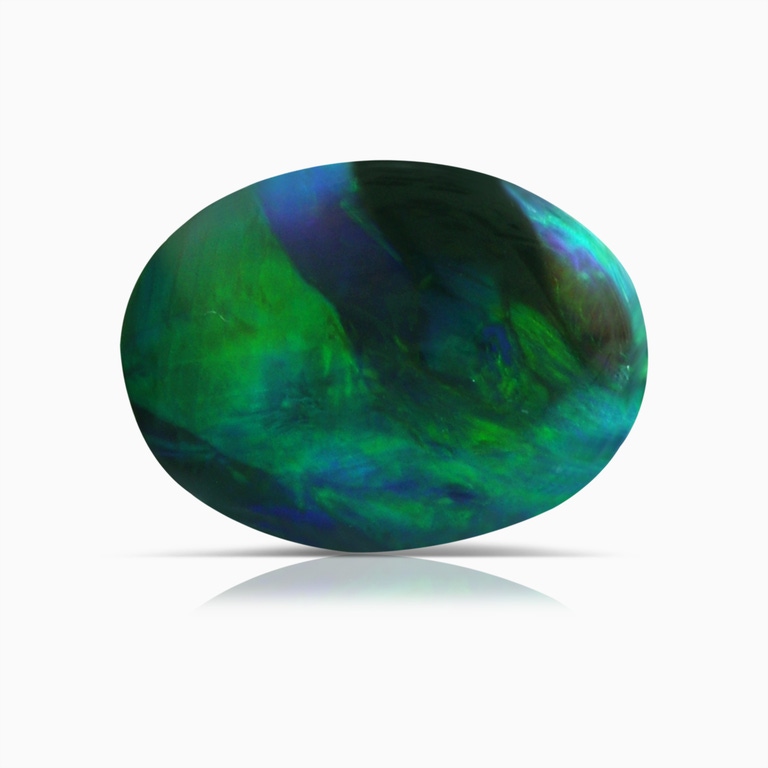 0.82 Carat GIA Certified Oval Black Opal