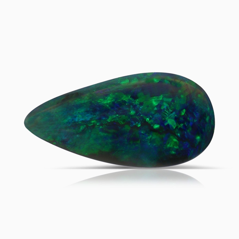 1.44 Carat GIA Certified Pear Black Opal