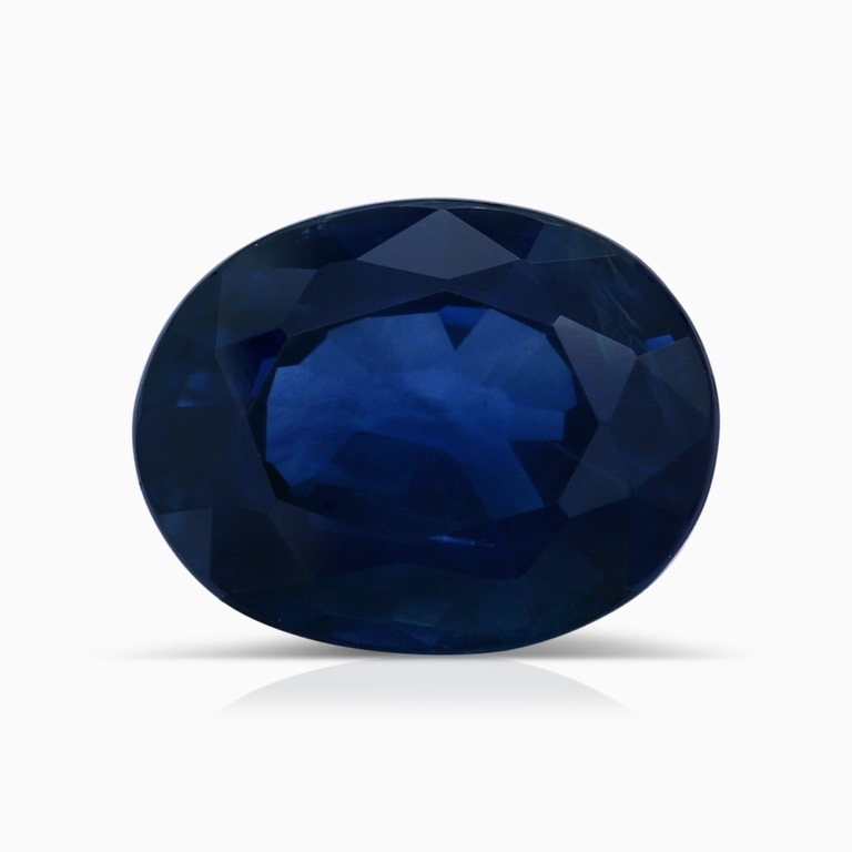 3.58 Carat GIA Certified Oval Blue Sapphire