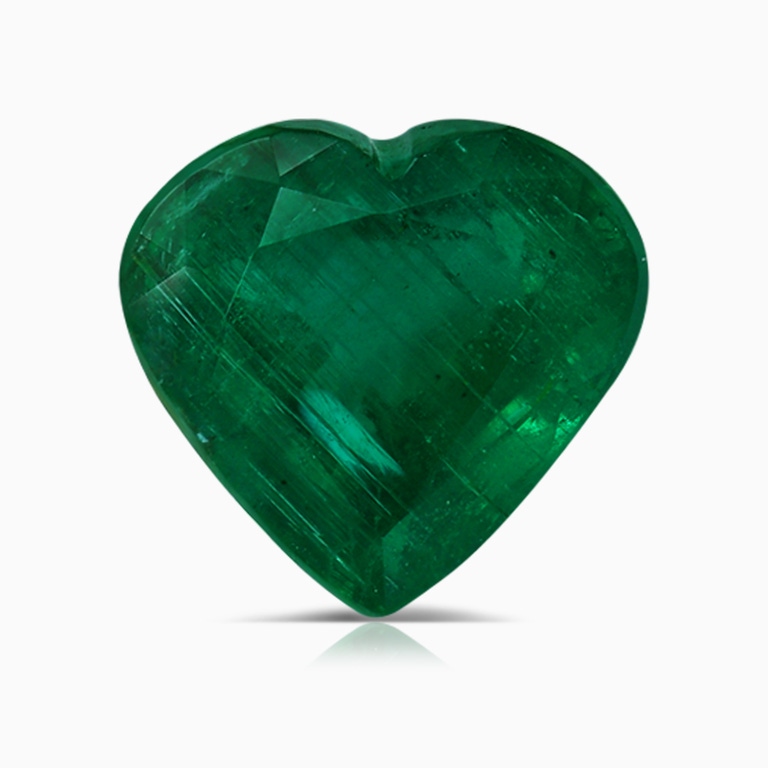 3.95 Carat Heart Emerald