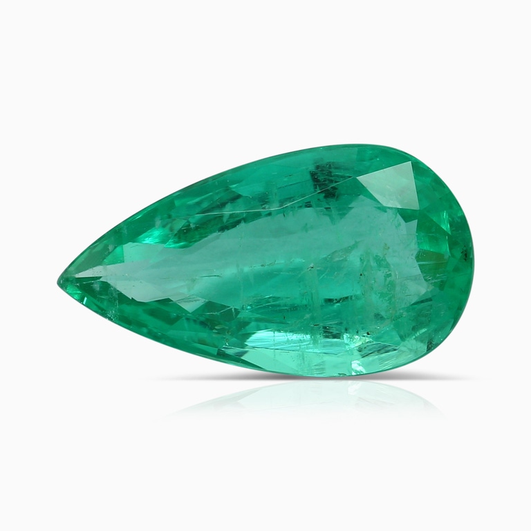 3.98 Carat GIA Certified Pear Emerald