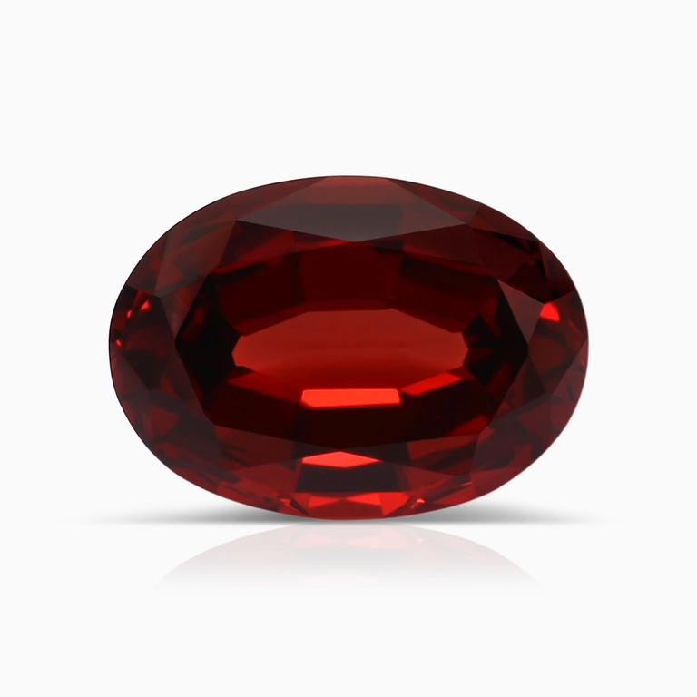 3.82 Carat GIA Certified Oval Garnet