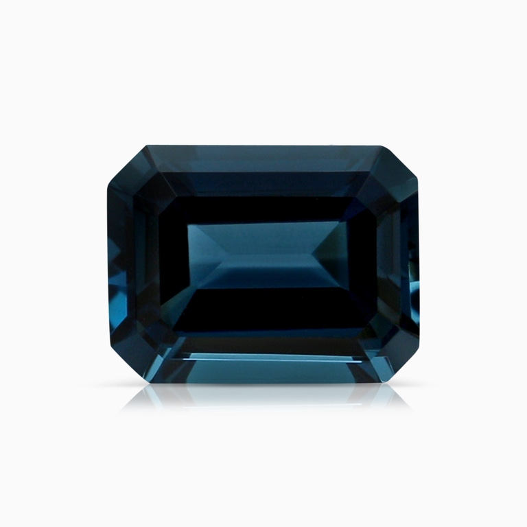 1.92 Carat GIA Certified Emerald Cut London Blue Topaz