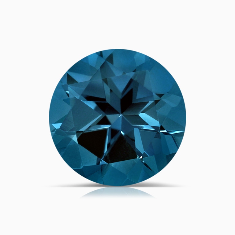 2.23 Carat GIA Certified Round London Blue Topaz