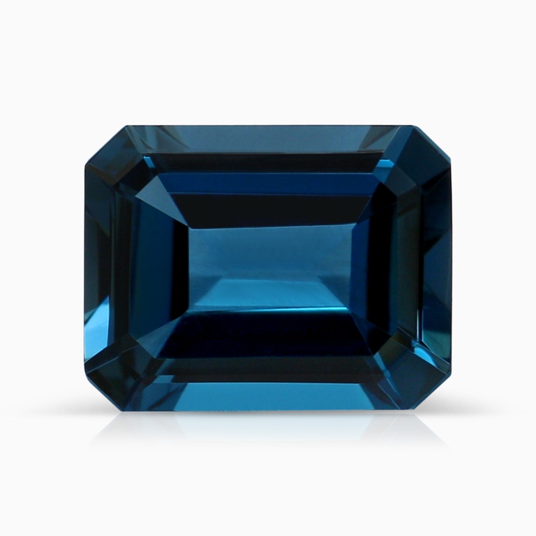 2.65 Carat Emerald Cut London Blue Topaz