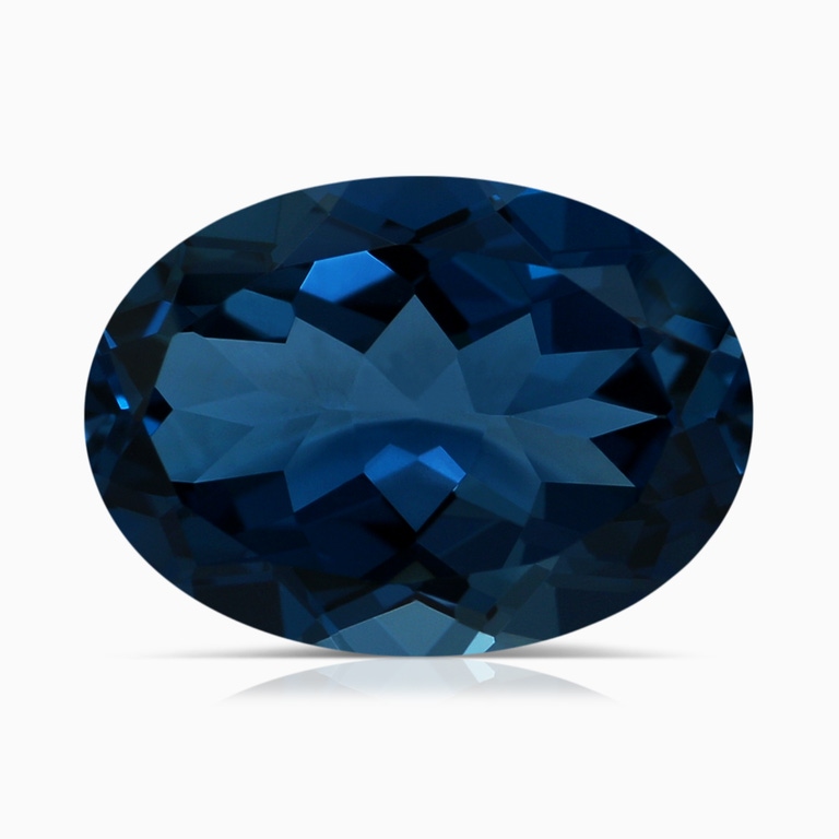 7.13 Carat Oval London Blue Topaz