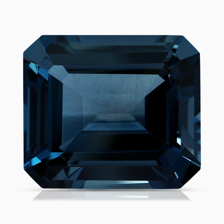 11.79 Carat GIA Certified Emerald Cut London Blue Topaz