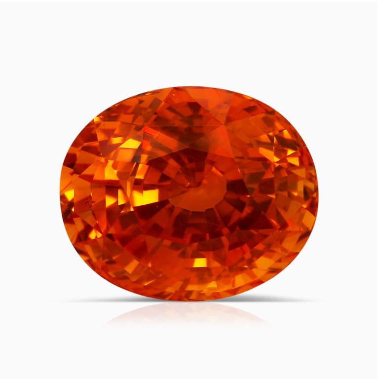 8.61 Carat GIA Certified Oval Orange Sapphire