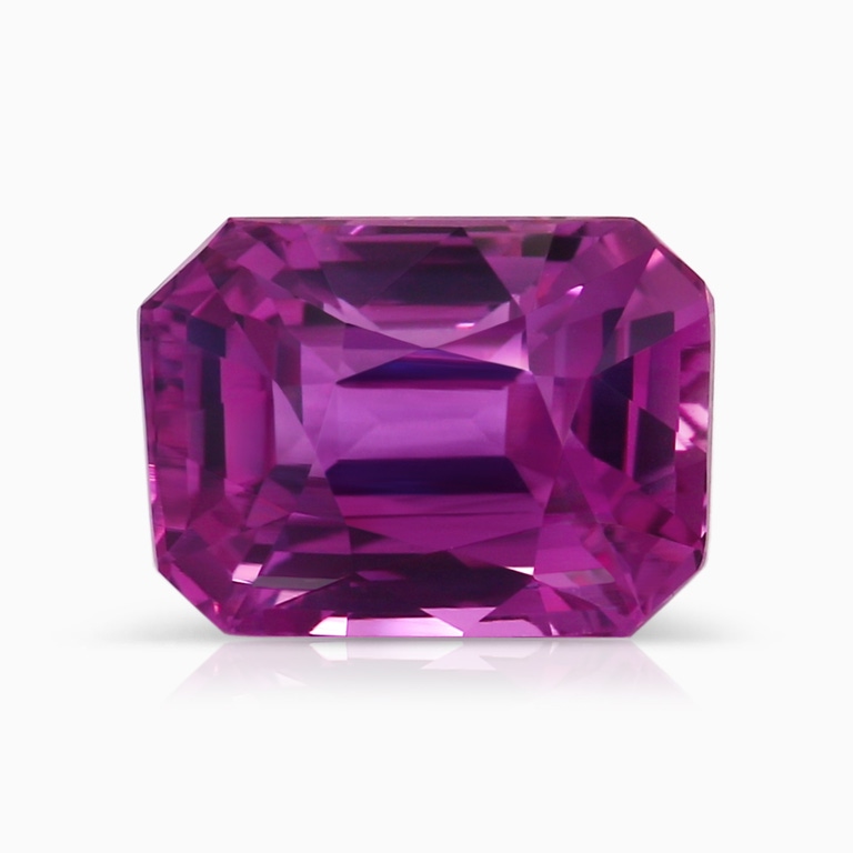 3.64 Carat GIA Certified Emerald Cut Pink Sapphire