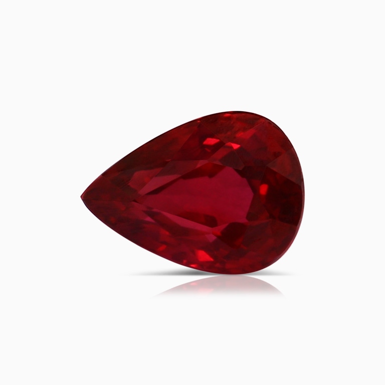1.41 Carat GIA Certified Pear Ruby