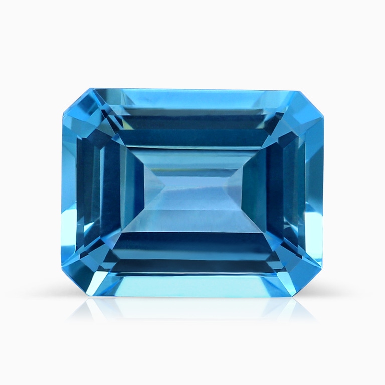 3.59 Carat Emerald Cut Swiss Blue Topaz