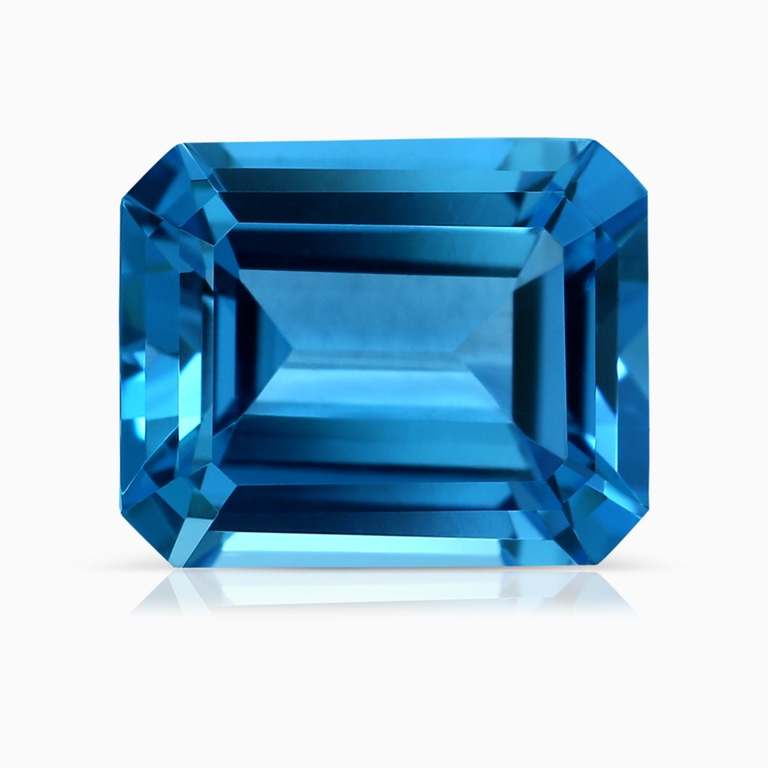 5.09 Carat GIA Certified Emerald Cut Swiss Blue Topaz