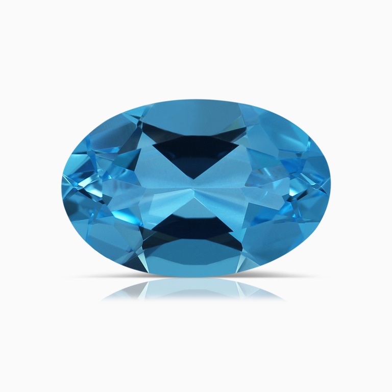 3.49 Carat GIA Certified Oval Swiss Blue Topaz