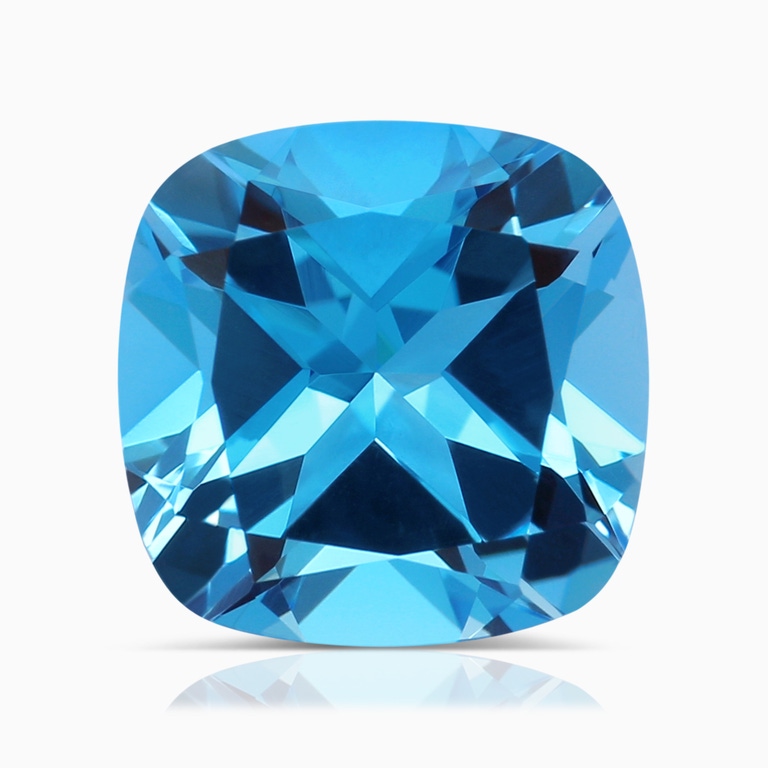 4.62 Carat GIA Certified Cushion Swiss Blue Topaz