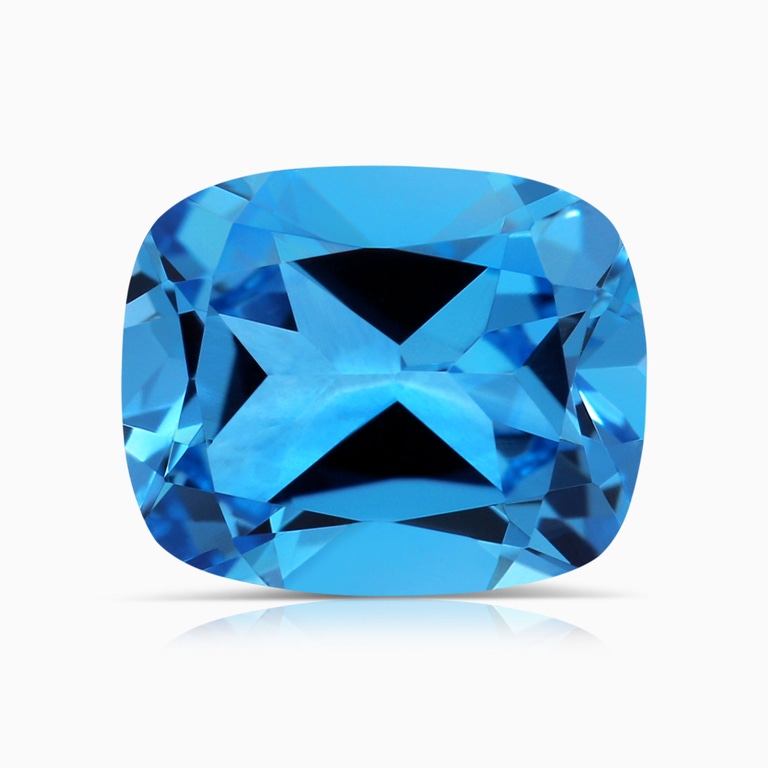 4.86 Carat GIA Certified Cushion Rectangular Swiss Blue Topaz