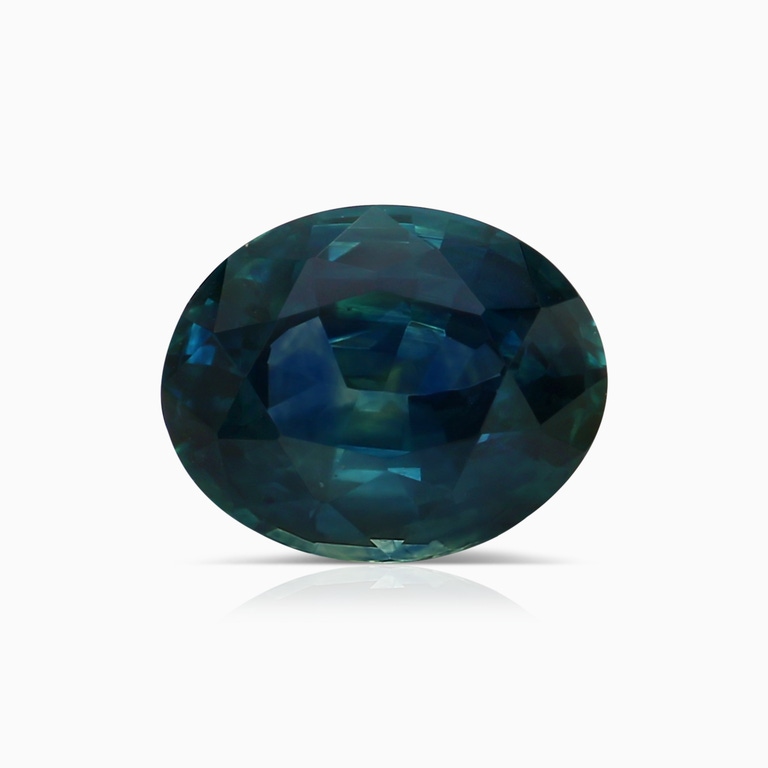 2.46 Carat GIA Certified Oval Teal Montana Sapphire