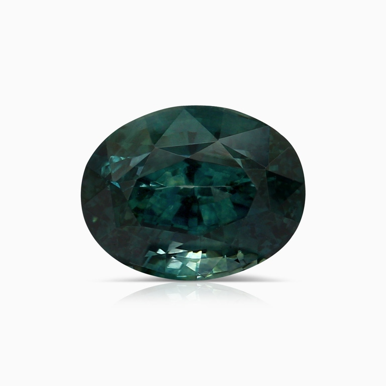 2.62 Carat Oval Teal Montana Sapphire