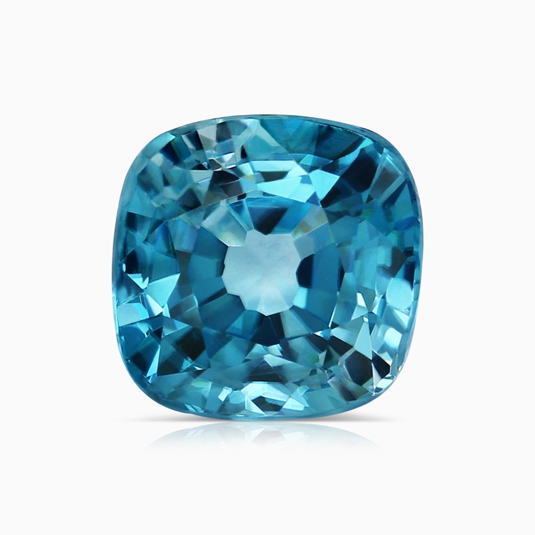 3.66 Carat Cushion Blue Zircon