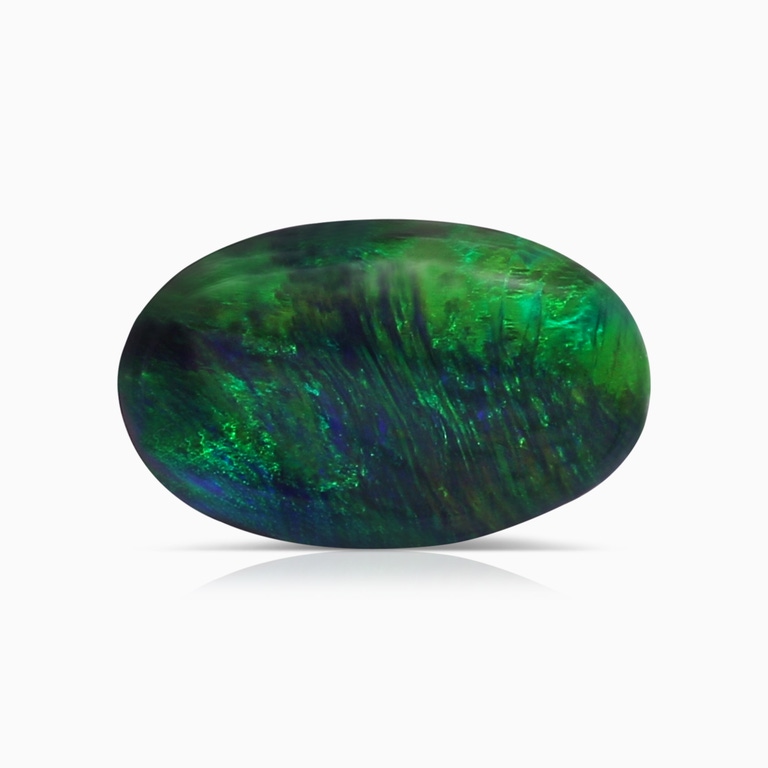 0.98 Carat GIA Certified Oval Black Opal