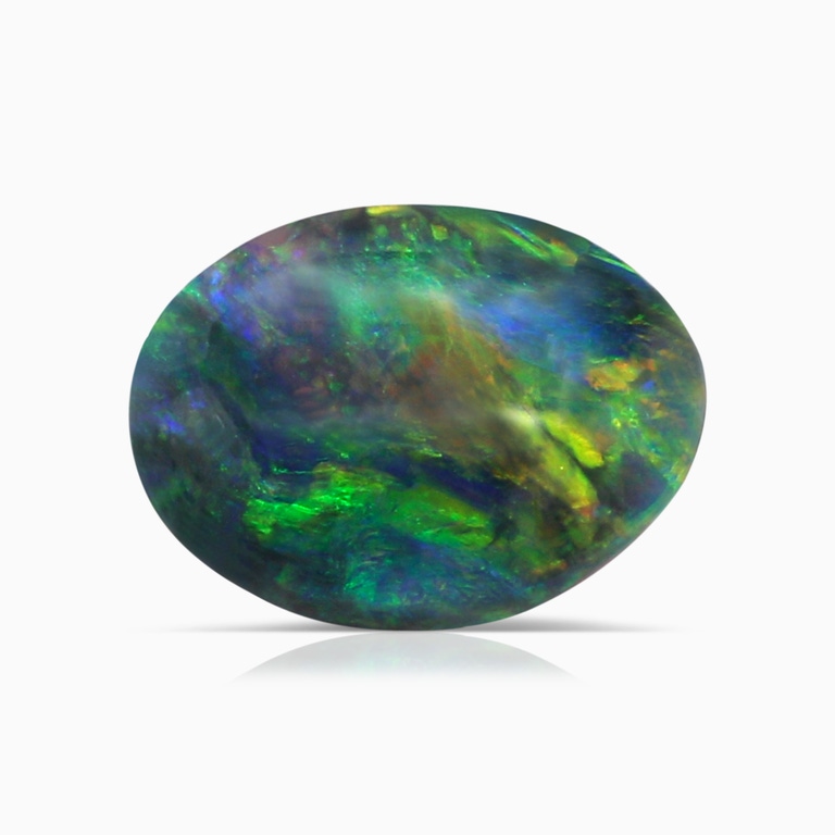 0.86 Carat GIA Certified Oval Black Opal