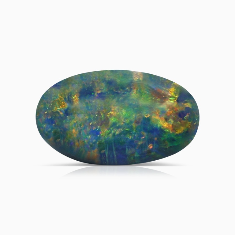 1.10 Carat GIA Certified Oval Black Opal