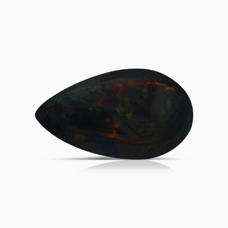 1.79 Carat GIA Certified Pear Black Opal