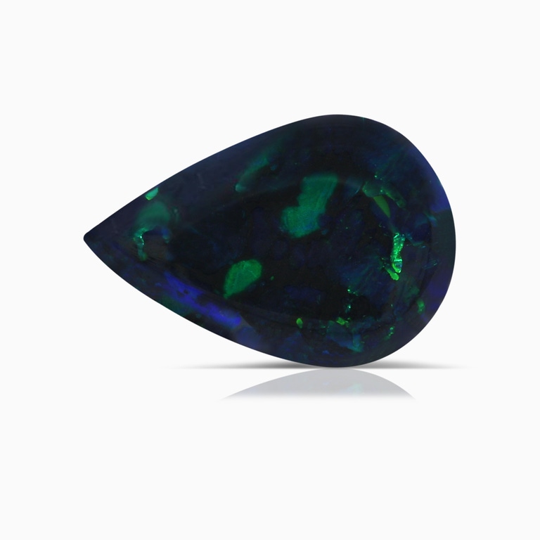 2.30 Carat GIA Certified Pear Black Opal