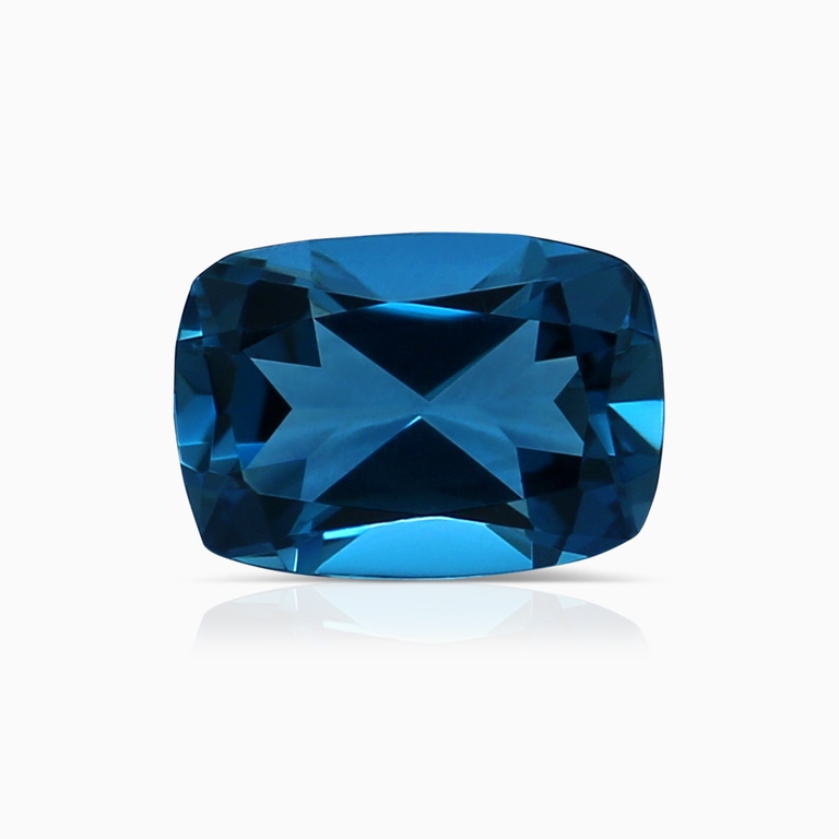 1.00 Carat Cushion Rectangular London Blue Topaz