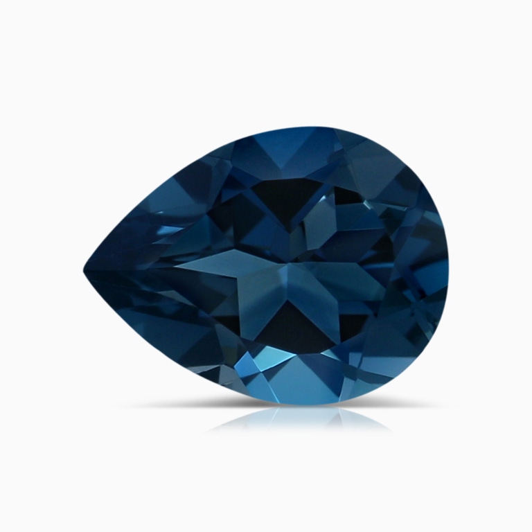 1.90 Carat Pear London Blue Topaz