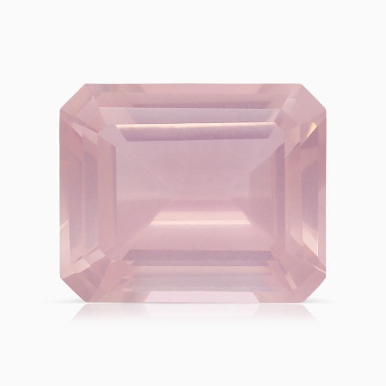 5.75 Carat Emerald Cut Rose Quartz