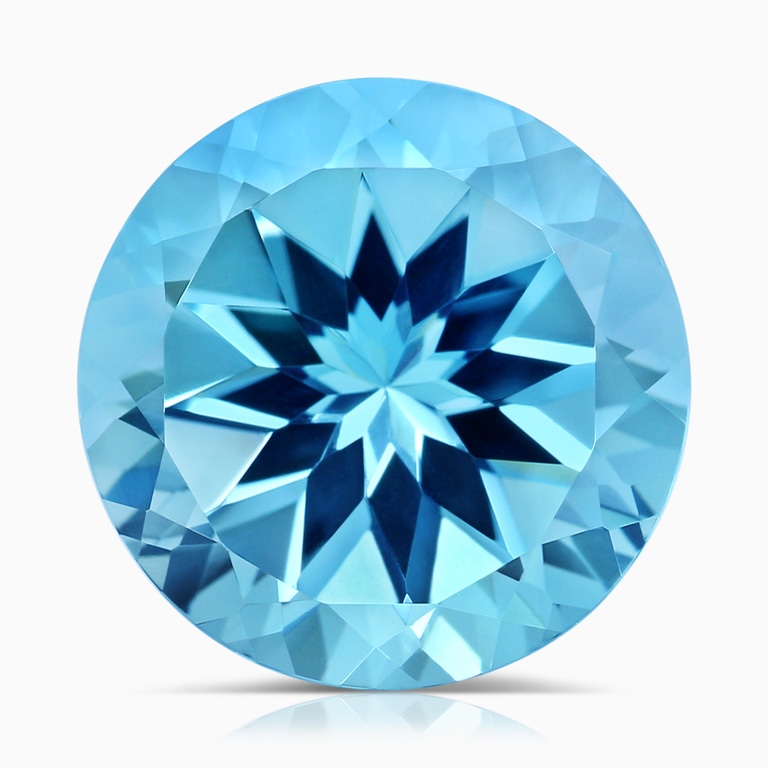 12.31 Carat GIA Certified Round Sky Blue Topaz