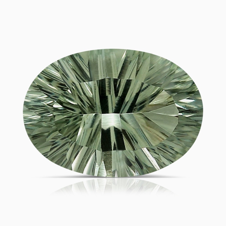 5.35 Carat GIA Certified Oval Green Amethyst