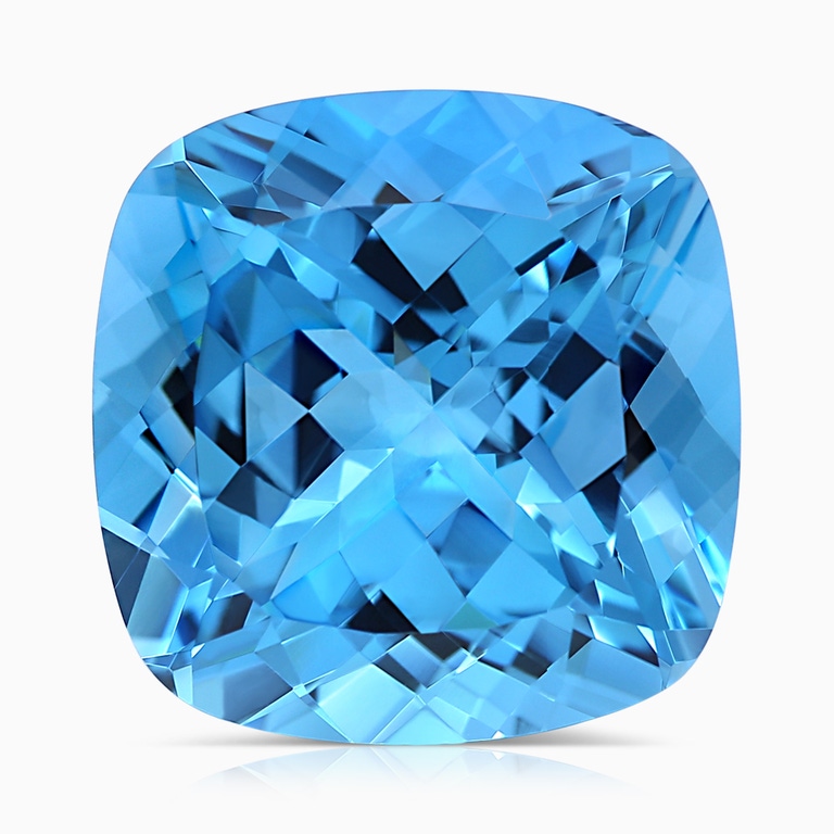 12.78 Carat GIA Certified Cushion Swiss Blue Topaz