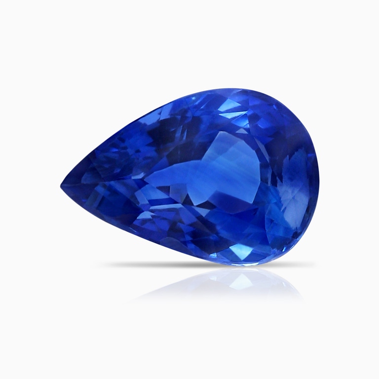 4.16 Carat GIA Certified Pear Ceylon Blue Sapphire
