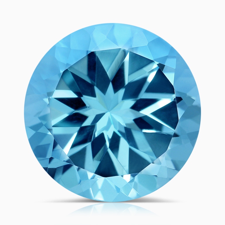 12.12 Carat GIA Certified Round Sky Blue Topaz