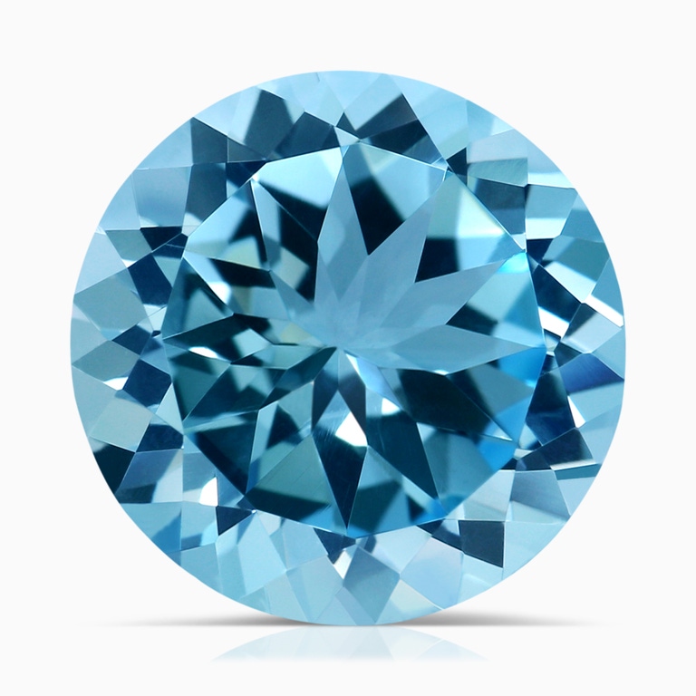 11.28 Carat GIA Certified Round Sky Blue Topaz