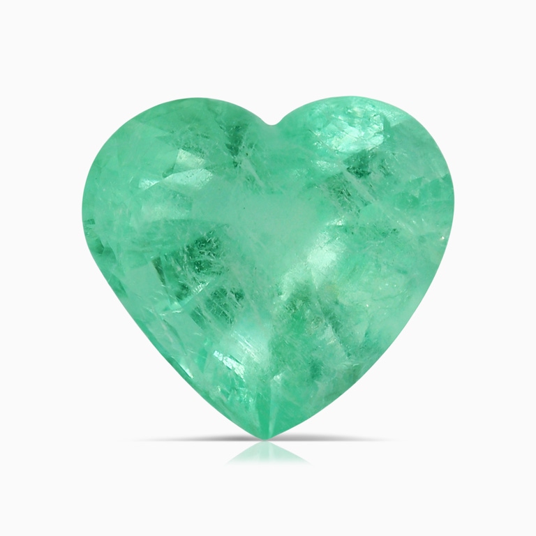 4.37 Carat Heart Emerald