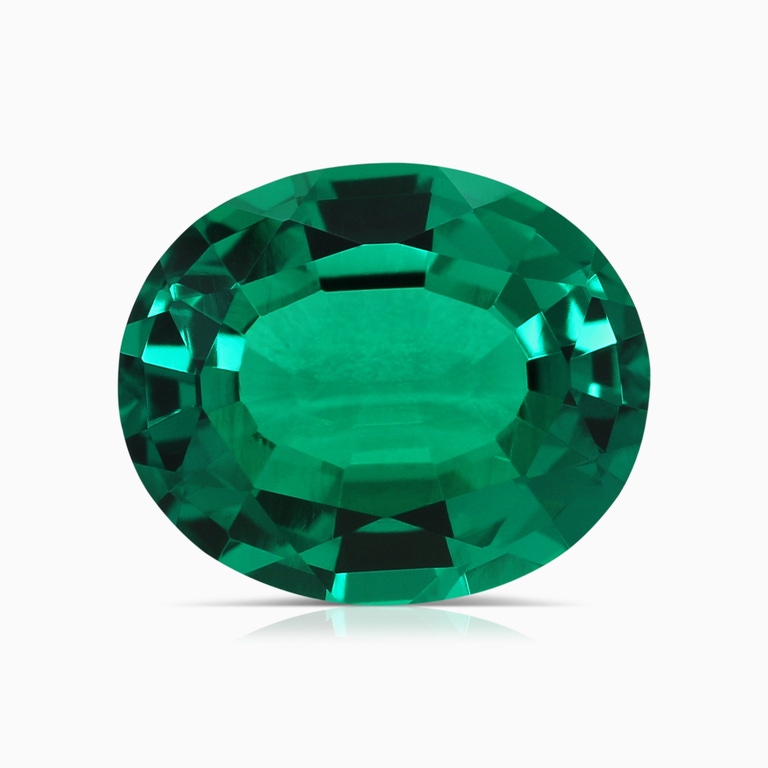 4.39 Carat Oval Lab-Grown Emerald