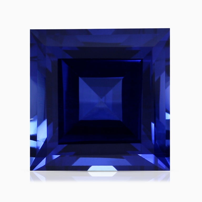 4.69 Carat Square Lab-Grown Blue Sapphire