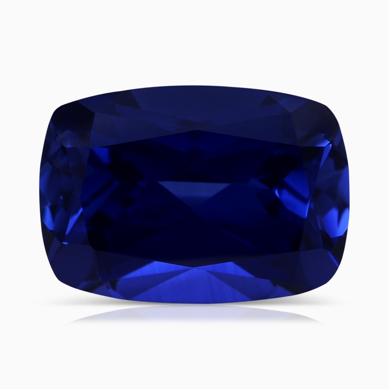 8.97 Carat Cushion Rectangular Lab-Grown Blue Sapphire