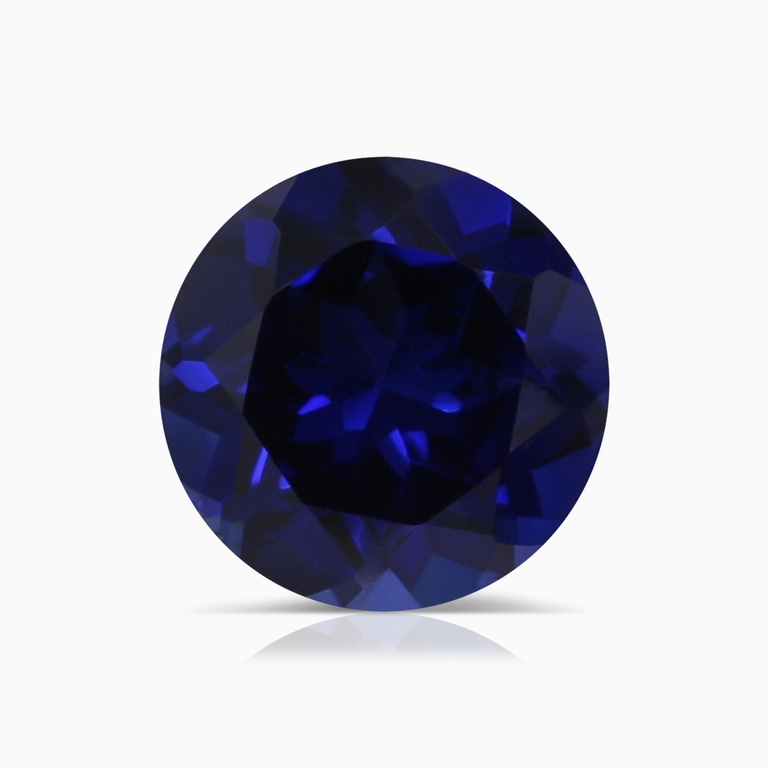 1.55 Carat Round Lab-Grown Blue Sapphire