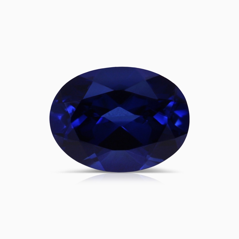 1.63 Carat Oval Lab-Grown Blue Sapphire