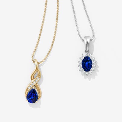 Shop Blue Sapphire Pendants for Women | Angara