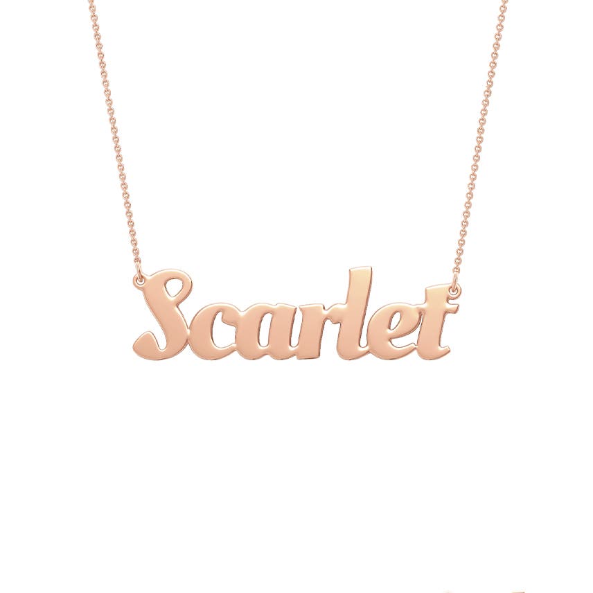 14k Rose Gold Name Necklace