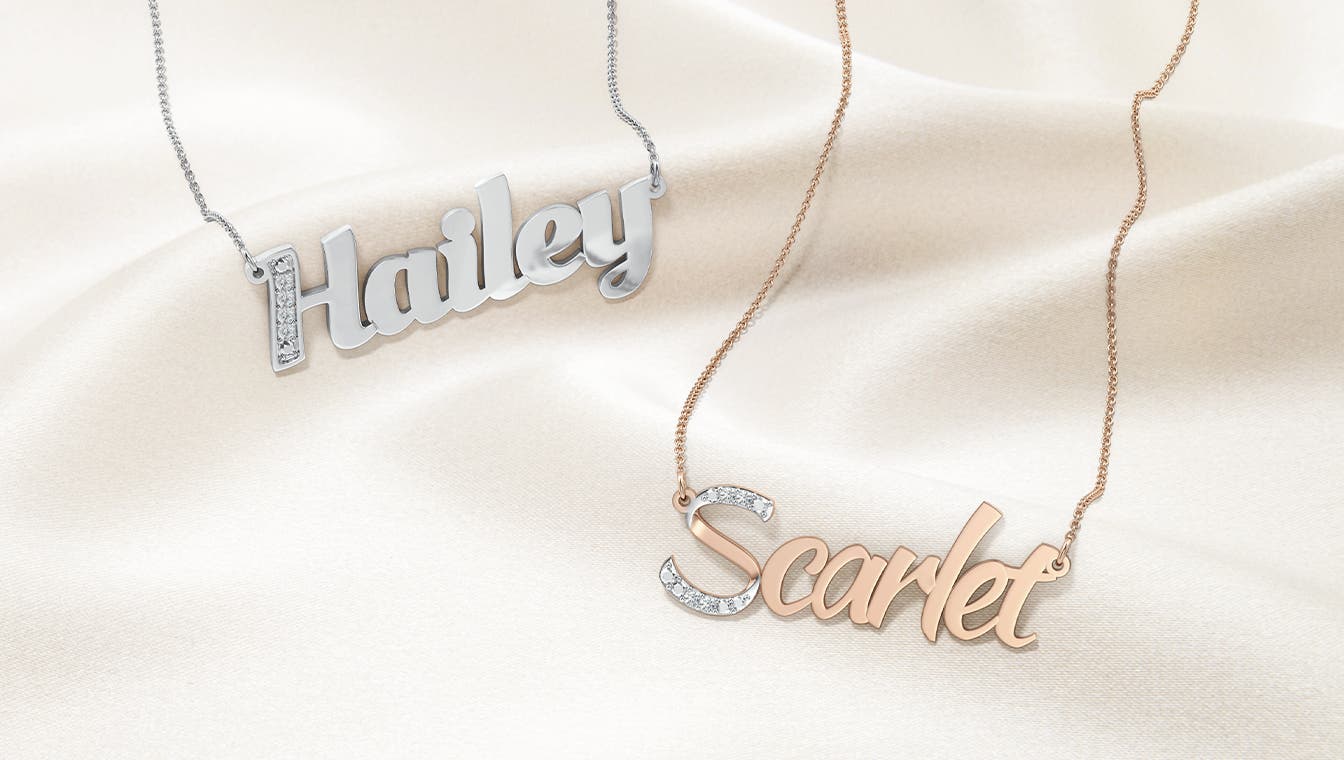 Diamond Name Necklace for Her