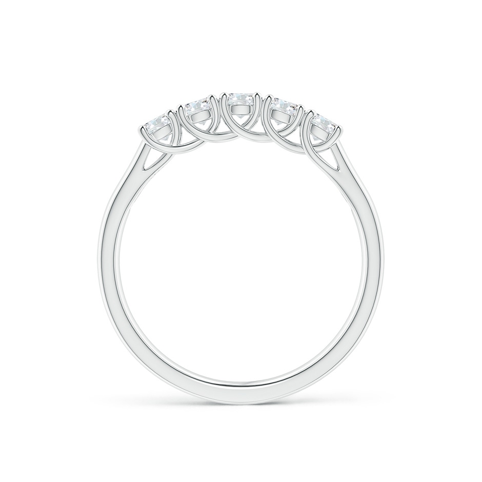 2.8mm FGVS Lab-Grown Half Eternity Five Stone Diamond Wedding Band in P950 Platinum side 199