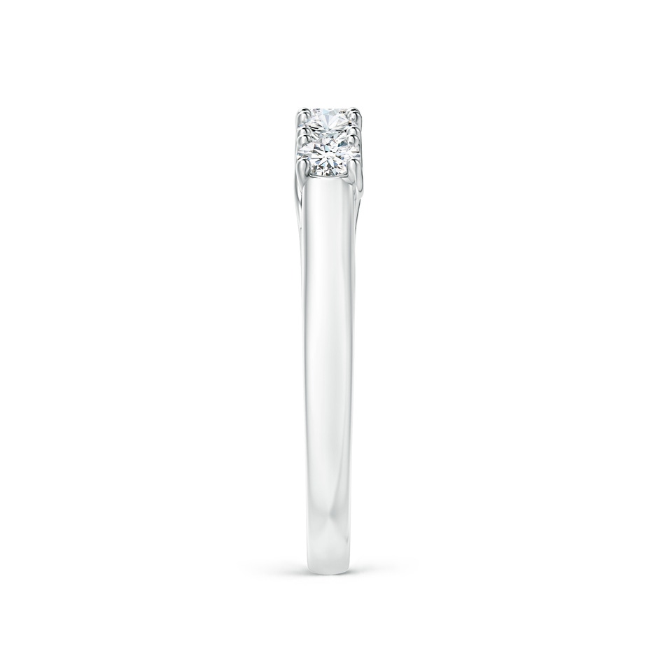 2.8mm FGVS Lab-Grown Half Eternity Five Stone Diamond Wedding Band in P950 Platinum side 299