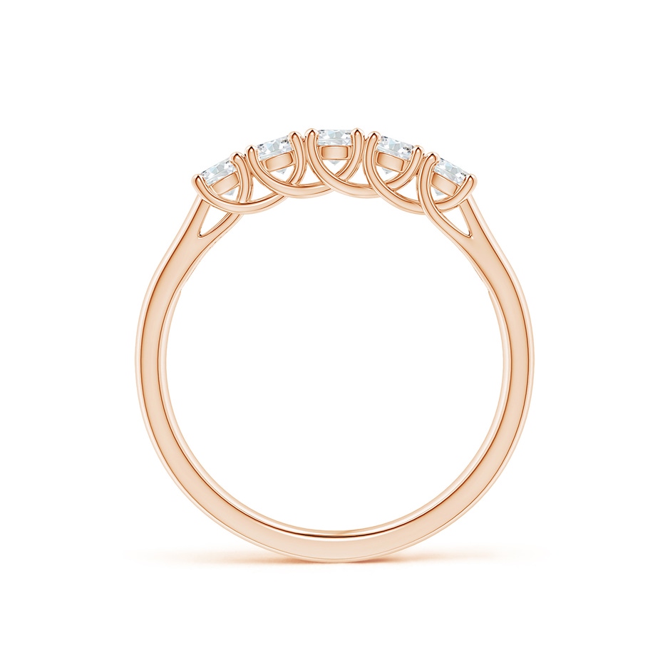 2.8mm FGVS Lab-Grown Half Eternity Five Stone Diamond Wedding Band in Rose Gold side 199